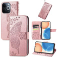 Etui z klapką do Realme Note 70T 4G, Butterfly, różowe rose gold