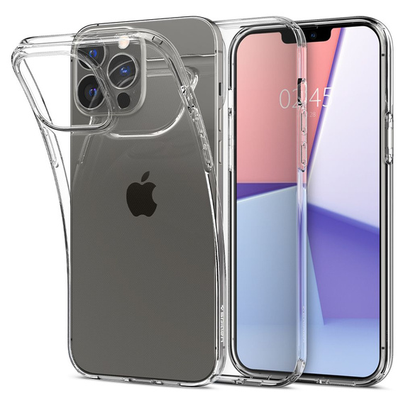 Etui Spigen do iPhone 13 Pro, Liquid Crystal, przezroczyste + szkło
