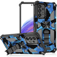 Etui do Samsung Galaxy A53 5G, Hybrydowe z podpórką, camo, moro niebieskie