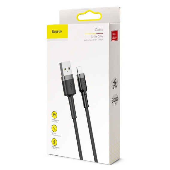 Baseus kabel Cafule USB - Lightning 3,0 m 1,5A - szaro-czarny