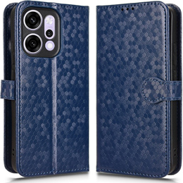 Etui z klapką do Oppo Reno 14, Wallet Rhombus, niebieskie