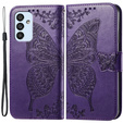 Etui z klapką do Samsung Galaxy M23 5G / M13, Butterfly, fioletowe