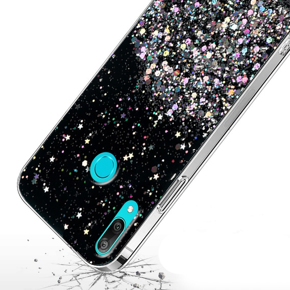 Etui do Huawei Y6 2019 / Honor 8A, Glittery, czarne