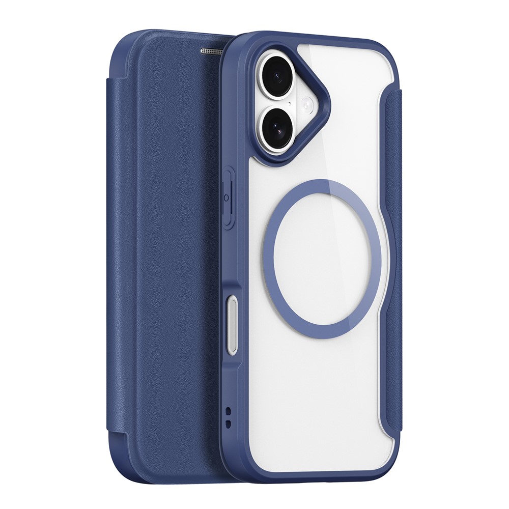 Etui z klapką Dux Ducis do iPhone 17, Skin X Pro, do MagSafe, granatowe