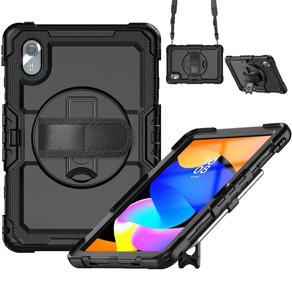 Etui pancerne do Lenovo Idea Tab 11" 2025 TB336FU TB336ZU, ochronne 360 z miejscem na rysik, czarne