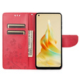 Etui z klapką do Oppo Reno8 T 4G, Butterfly, czerwone