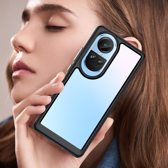 Etui do Oppo Reno 10 / 10 Pro, Fusion Hybrid, przezroczyste / czarne