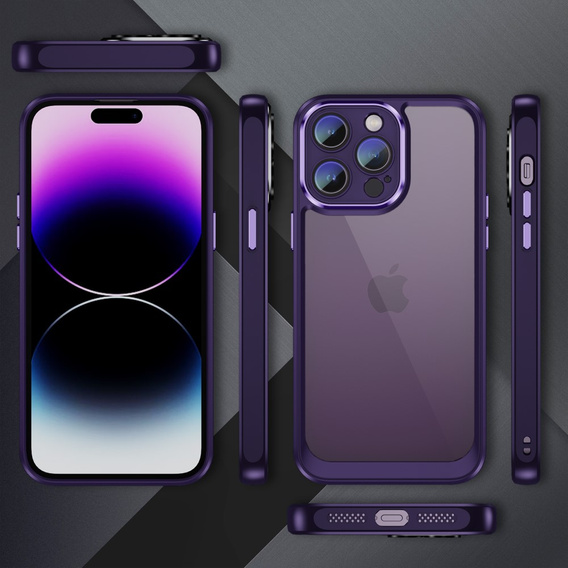 Etui do iPhone 15 Pro, ERBORD Impact Guard, ciemnofioletowe