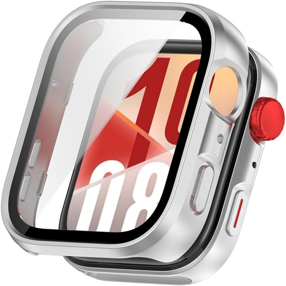 2w1 Etui + Szkło Hartowane do Huawei Watch Fit 4, Srebrne