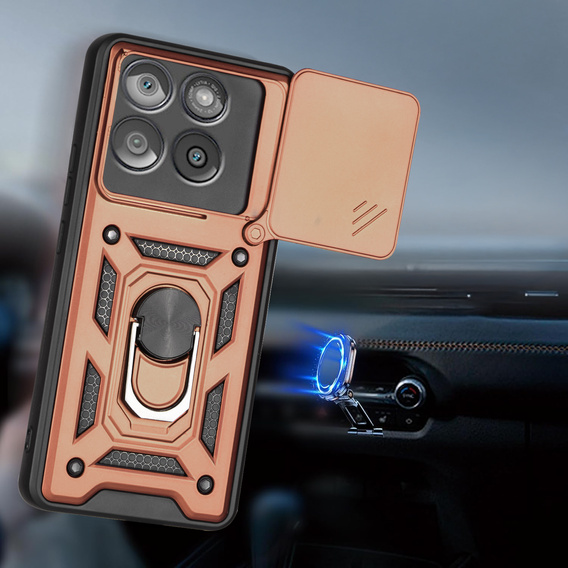 Etui pancerne do Motorola Edge 60 / 60 Fusion, CamShield Slide, różowe