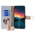 Etui z klapką do Realme 12 Pro 5G / 12 Pro+ 5G, Wallet Zipper Pocket, z lusterkiem, niebieskie