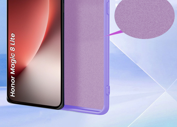 Etui do Honor Magic 8 Lite, Silicone Lite, fioletowe