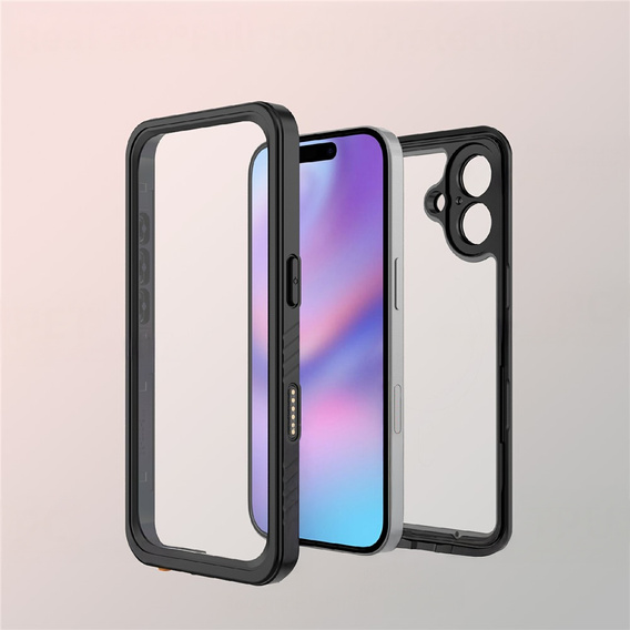 Etui Wodoodporne IP68 do iPhone 17, Redpepper, czarne