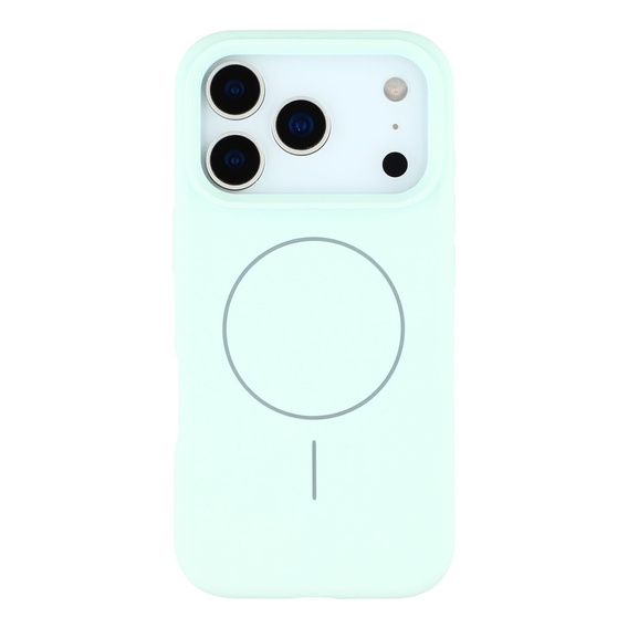 Etui silikonowe do iPhone 17 Pro Max - kompatybilne z MagSafe, antywstrząsowe, zielone