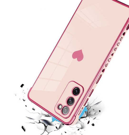 Etui do Samsung Galaxy S20 FE, Electro heart, różowe rose gold