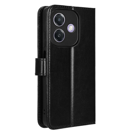 Etui z klapką do Oppo A40 / Oppo A40m, Crazy Horse Wallet, czarne