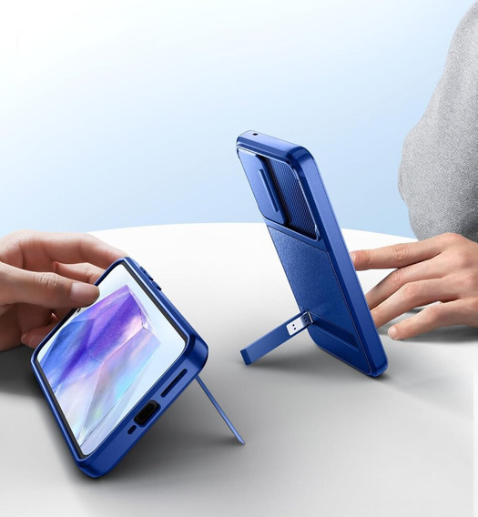 Etui do Samsung Galaxy A55 5G, Suritch Kickstand, niebieskie