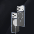 Etui pancerne do iPhone 17 Pro Max, Matt Case, do MagSafe, matowe z szarą ramką