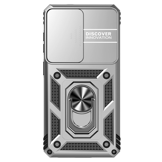 Etui pancerne do Samsung Galaxy S26, CamShield Slide, srebrne