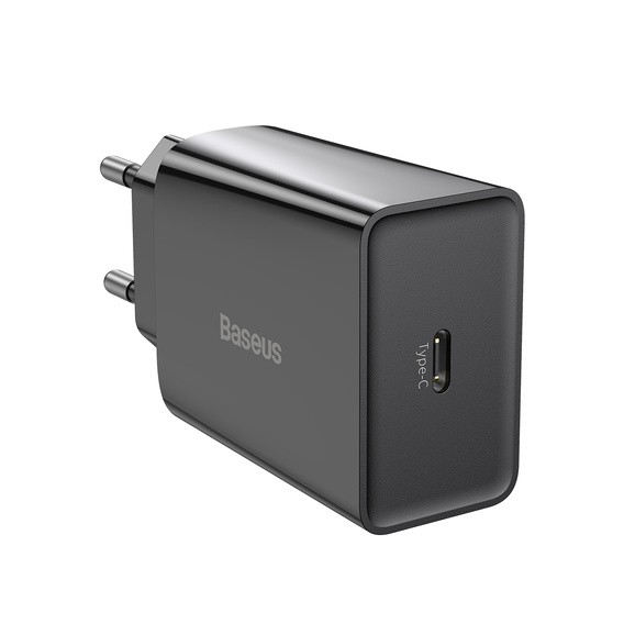 Baseus ładowarka sieciowa Speed Mini PD 20 W, 1× USB-C, czarna