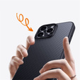 Etui do iPhone 16 Pro, Aramid Fiber Cover, czarne