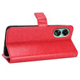 Etui z klapką do Oppo A78 4G, Crazy Horse Wallet, czerwone
