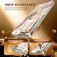 Etui GVIEWIN do Samsung Galaxy S25 Ultra, MagSafe Stand, Topaz/Gold