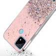 Etui do Realme C21, Glittery, różowe