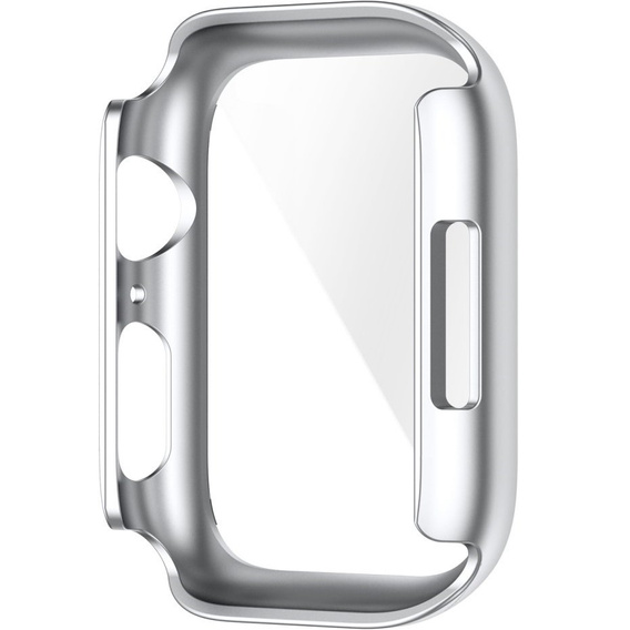 2w1 Etui + Szkło Hartowane do Apple Watch 7/8/9 41MM, Srebrne