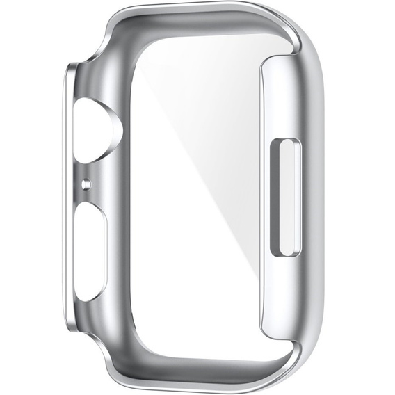 2w1 Etui + Szkło Hartowane do Apple Watch 7/8/9 45MM, Srebrne