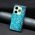 Etui z klapką do Infinix Hot 40i, Wallet, Sakura niebieskie