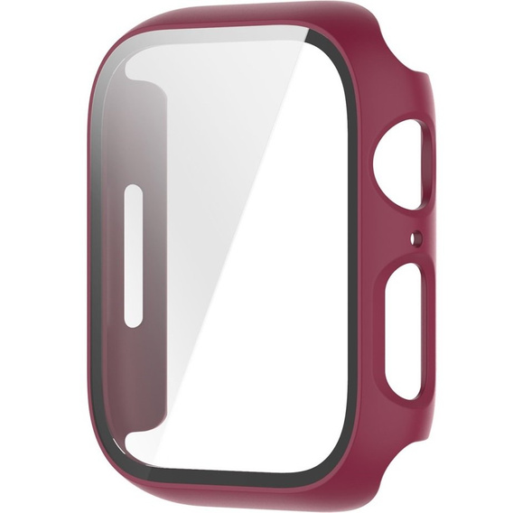 2w1 Etui + Szkło Hartowane do Apple Watch 7/8/9 41MM, Bordowe