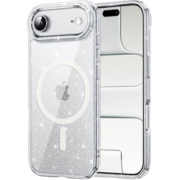 Etui do iPhone Air, do MagSafe, brokatowe, przezroczyste