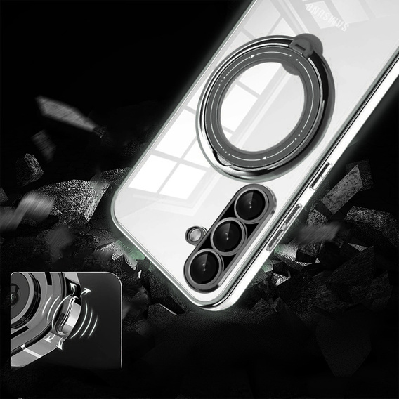 Etui Magnetyczne do Samsung Galaxy A56 5G, do MagSafe, czarne + Szkło 9H