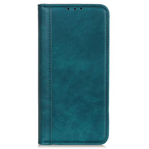 Etui z klapką do Honor 200 Pro 5G – zielone, z kieszonkami, skórzane