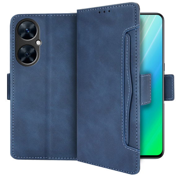 Etui z klapką do Huawei Nova 11i, Card Slot, granatowe