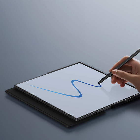 Etui z klapką NILLKIN do Samsung Galaxy Z Fold7, CamShield Qin Pro, skórzane z rysikiem, czarne