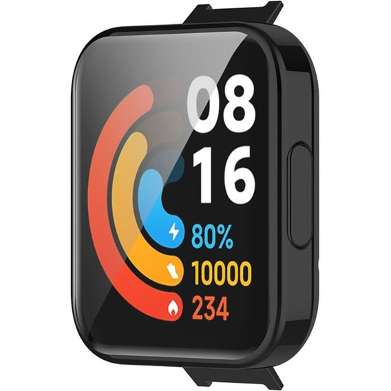 2w1 Etui silikonowe z osłoną na ekran dof Xiaomi Redmi Watch 2 Lite, Czarne