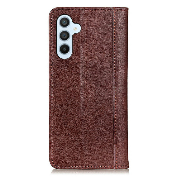 Etui do Samsung Galaxy A26, Wallet Litchi Leather, brązowe