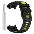 Pasek Silikonowy do Amazfit T-Rex 3, Czarny / Zielony