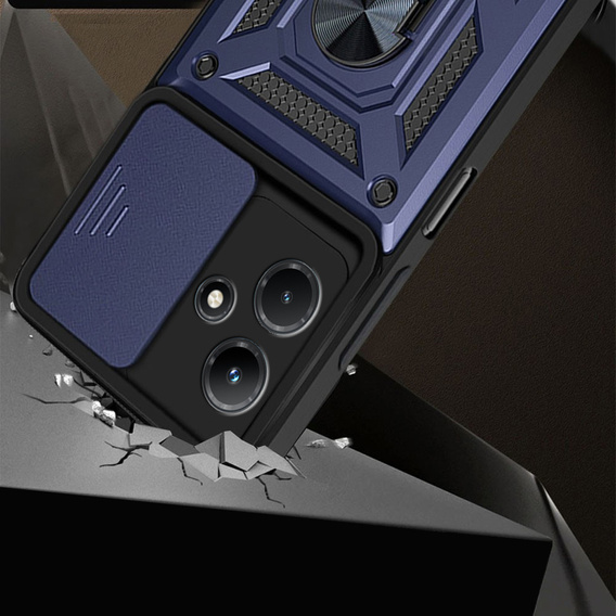 Etui pancerne do Infinix Hot 30i, CamShield Slide, niebieskie