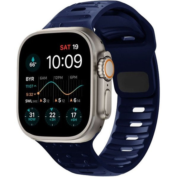 Pasek Silikonowy do Apple Watch 1/2/3/4/5/6/7/8/9/10/SE/Ultra/Ultra 2 42/44/45/46/49mm, Granatowy