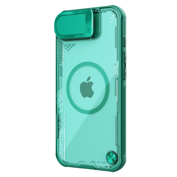 Etui do iPhone 16e, pancerne Nillkin, Icelade Prop, do Magsafe, zielone