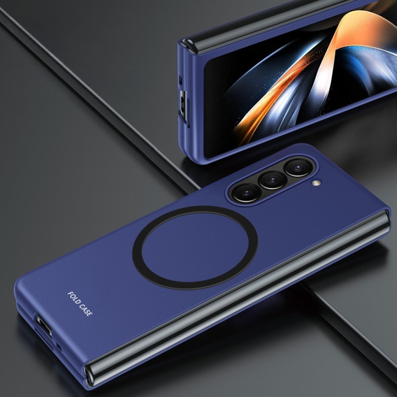 Etui Skin-touch do Samsung Galaxy Z Fold5 5G, MagSafe, niebieskie