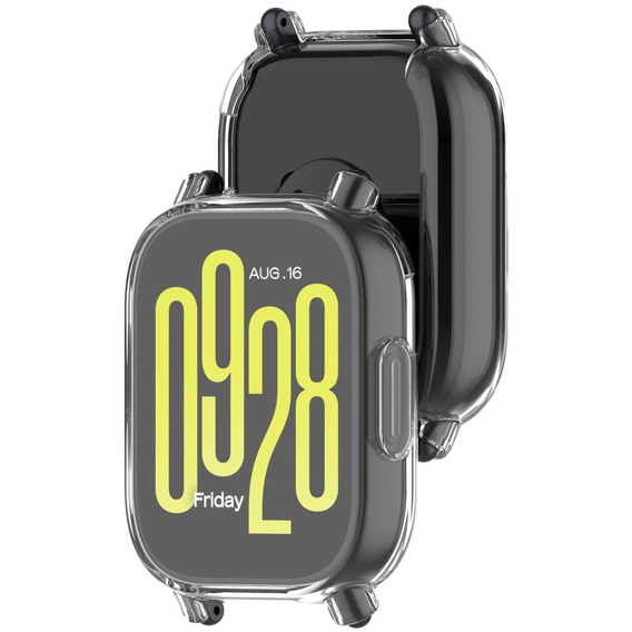 2w1 Etui z Osłoną na ekran do Xiaomi Redmi Watch 5 Lite, Przezroczyste