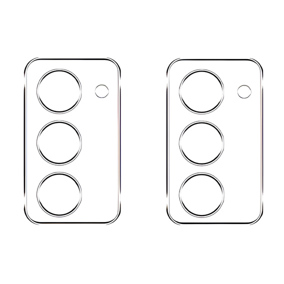 2x Szkło hartowane na aparat ERBORD do Xiaomi Redmi 15 5G / 4G, Przezroczyste