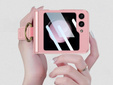 Etui GKK do Samsung Galaxy Z Flip7 FE / Z Flip6, Ring Holder, z paskiem, różowe