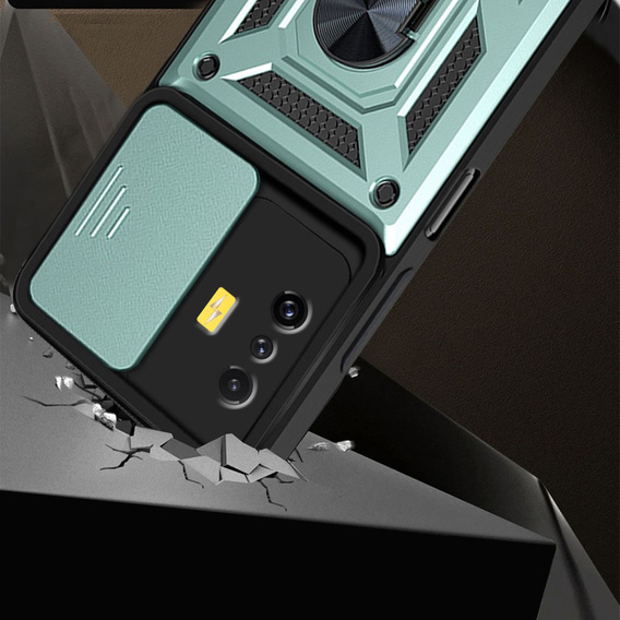 Etui pancerne do Xiaomi Poco F4 GT, CamShield Slide, zielone