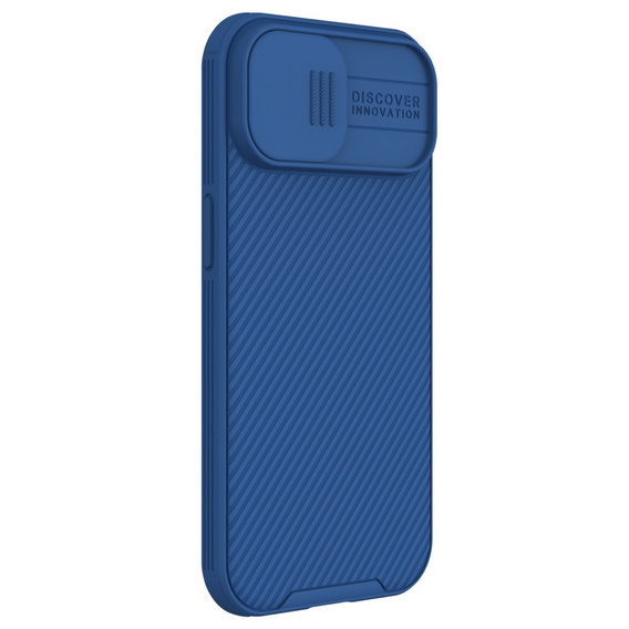 Etui do iPhone 15 Plus, pancerne Nillkin, CamShield Pro, Niebieskie