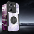 Etui do Xiaomi Poco M7 Pro 5G, z blaszką magnetyczne, przezroczyste / czarne